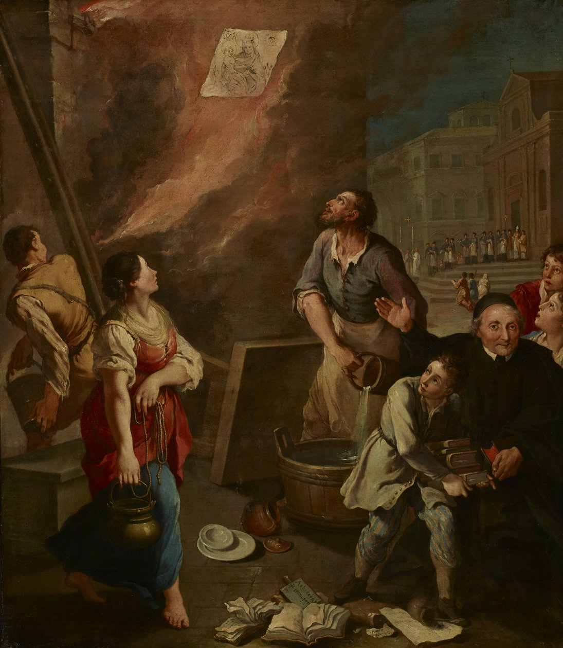 Modell för Madonna del Fuoco, beskyddare av Forli av Aureliano Milani