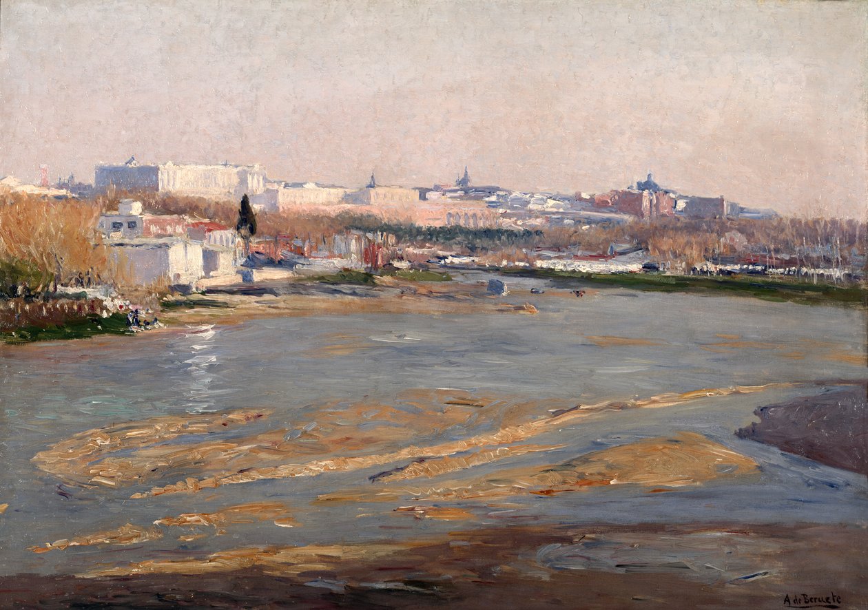 Manzanares-flodens stränder, 1912 av Aureliano de Beruete