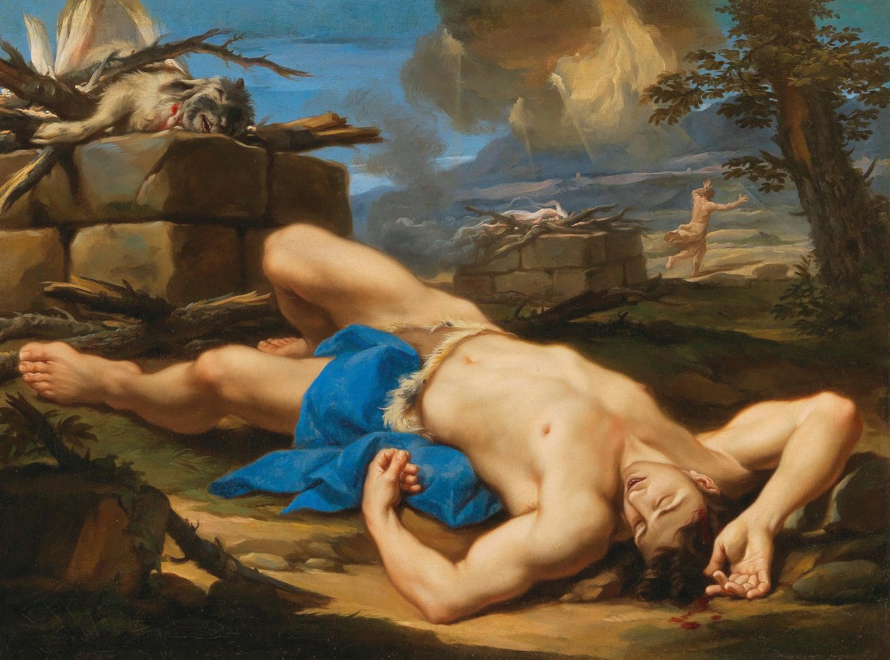 Abels död. av Aureliano Milani