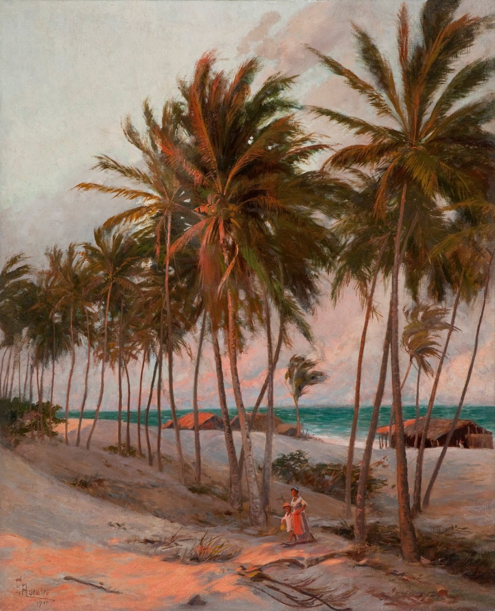  Beach in FortalezanPortugues: Praia de Fortalezan av Aurelio de Figueiredo