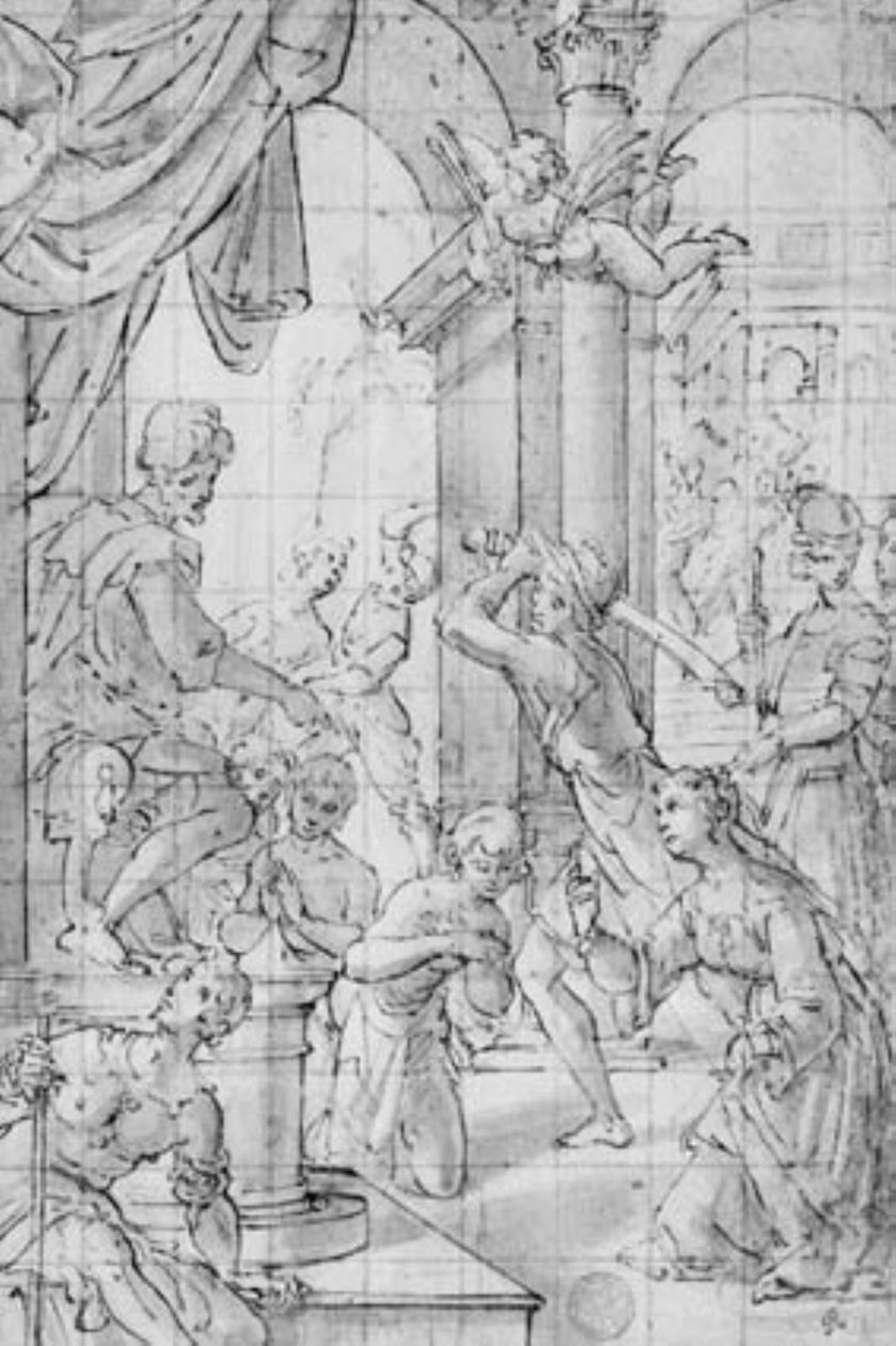 Makkabeernas martyrskap (?) av Aurelio Lomi