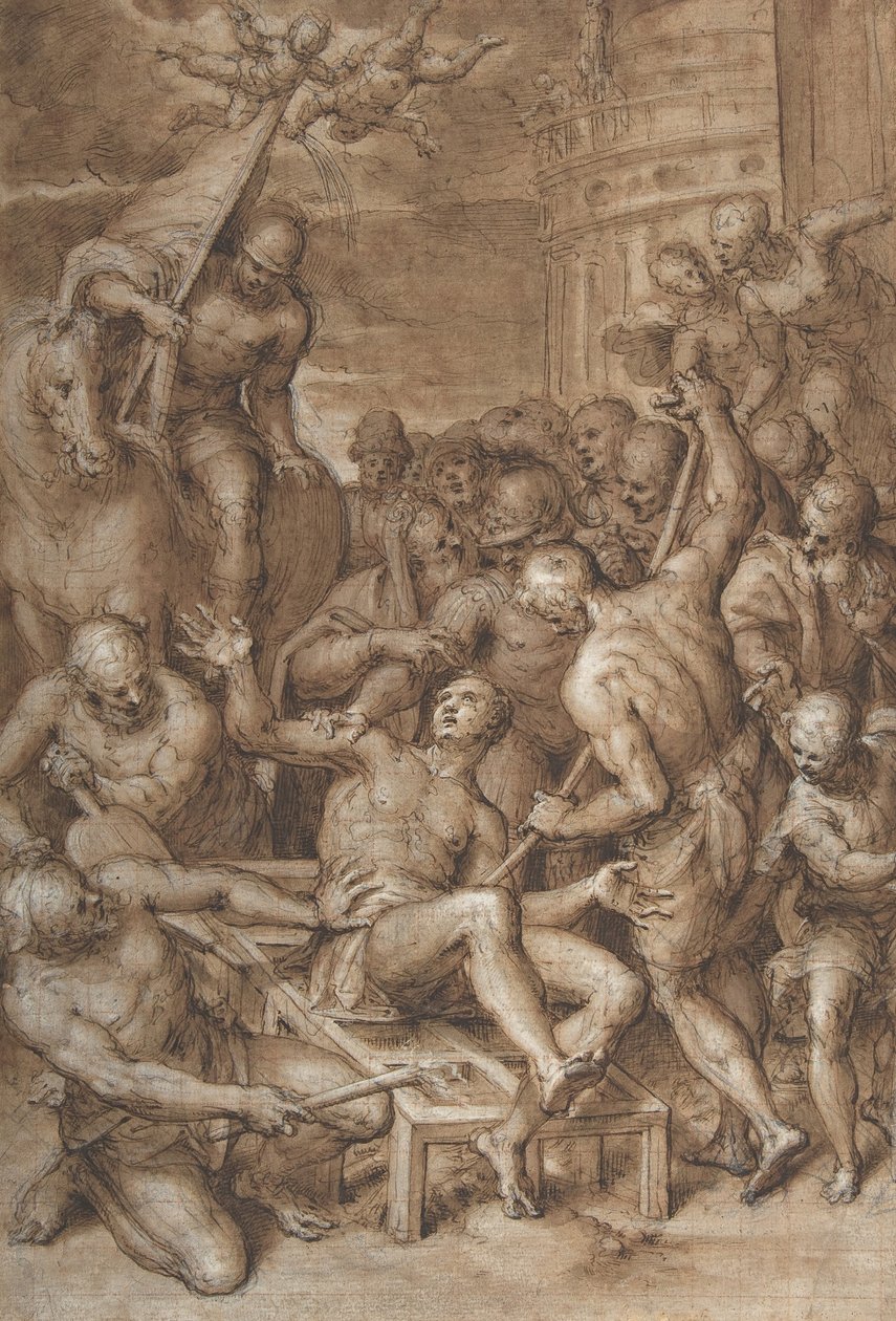 The Martyrdom of Saint Lawrence, 1580-talet-början av 1590-talet. av Aurelio Luini