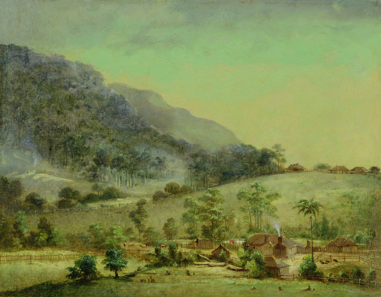 Hembygdsgårdar, c.1850 av Australasian School