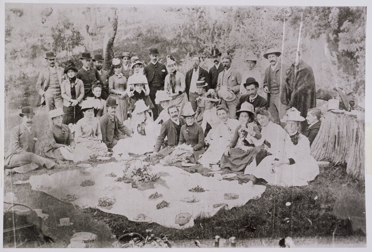 William Lawrence Bragg (1890-1971) och hans familj i Australien, sent 1800-tal av Australian Photographer
