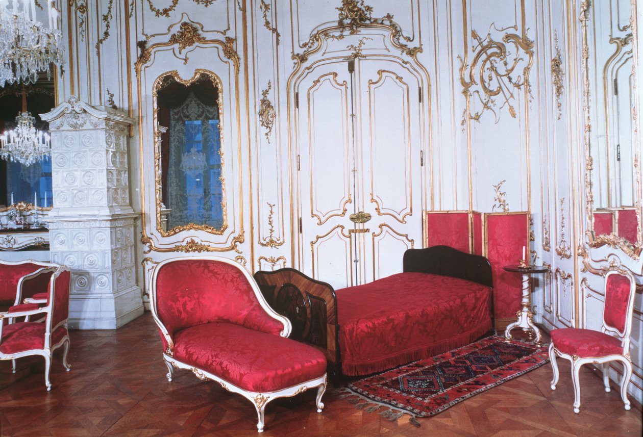 Sovrummet för Elisabeth av Bayern, kejsarinna av Österrike (1837-98), hustru till kejsar Franz Joseph av Österrike (1830-1916) av Austrian Photographer