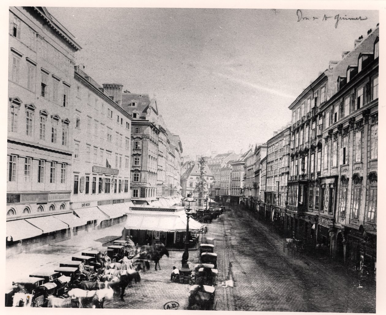 Utsikt över Graben, Wien, ca 1860-80 av Austrian Photographer