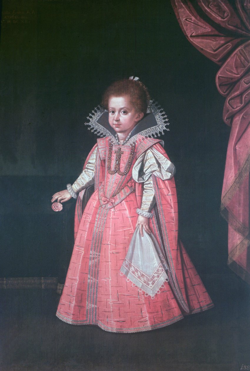 Ärkehertiginnan Maria Anna (1610-65) som barn, dotter till den helige romerske kejsaren Ferdinand II (1578-1637) av Austrian School