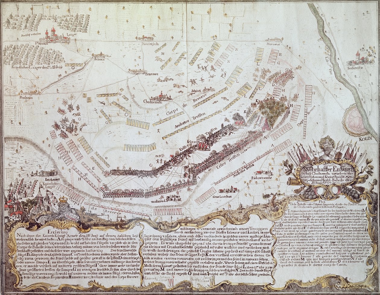 Slaget vid Kolin i Böhmen, 18 augusti 1757 av Austrian School