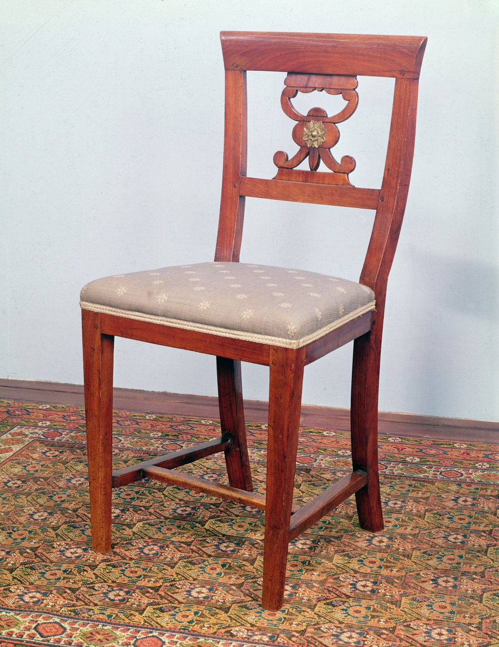 Stol, Biedermeier-stil, ca 1820 (fruktträ med mässingsfästen) av Austrian School