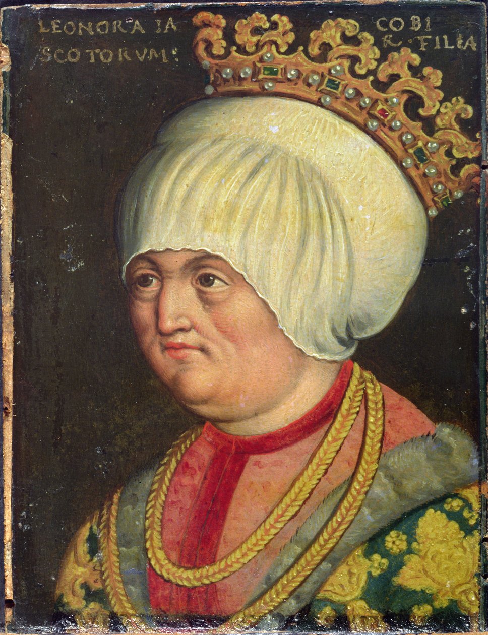 Eleanor Stewart (1458-80), dotter till Jakob II av Skottland (1437-60), 1578-80 (olja på papper) av Austrian School