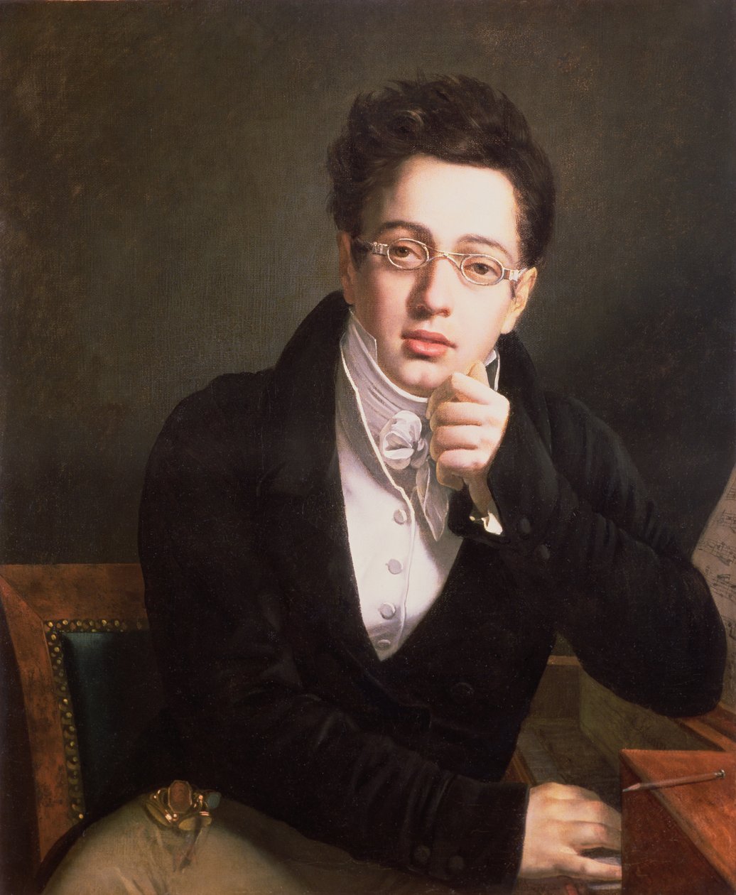 Porträtt av Franz Schubert (1797-1828), österrikisk kompositör, 17 år, ca 1814 av Austrian School