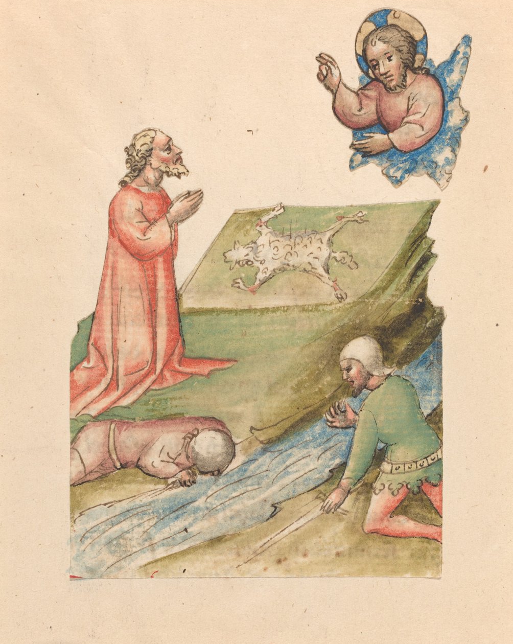 Gideon och fleece, med urvalet av Gideons armé av Austrian 15th Century