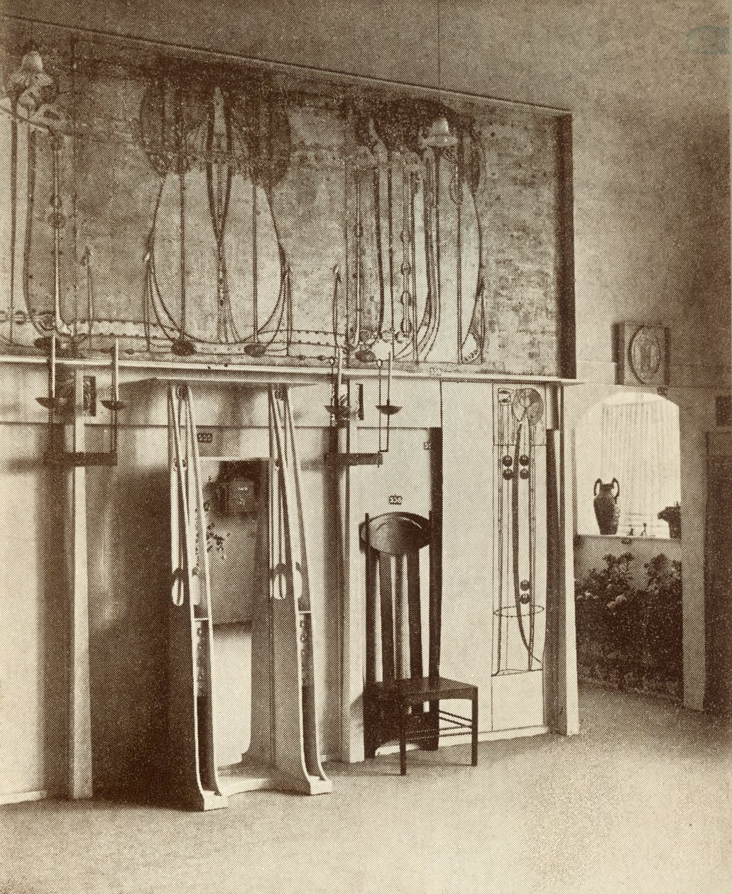 Mackintosh-utställningsrummet, 8:e Vienna Secession, 1900 av Austrian Photographer