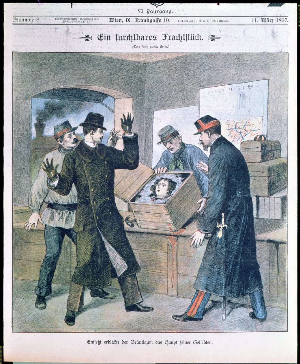 A Terrible Cargo, förstasidan av Illustrierte Zeitung, mars 1897 av Austrian School