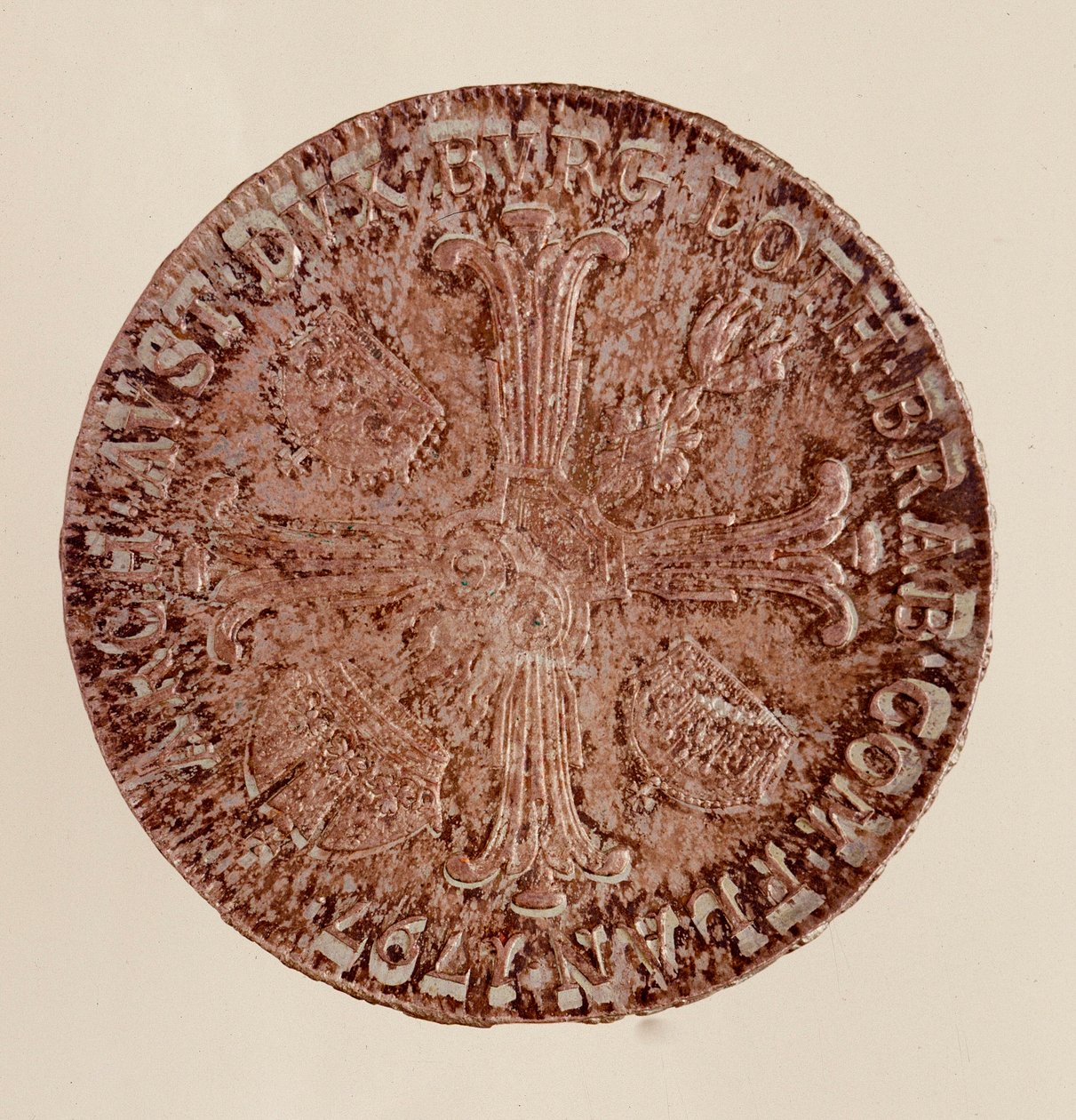 Österrikisk silverthaler (taler) av kejsar Francis II (Francois I av Österrike eller Francois II av det heliga riket) (1768-1835) 1797 Diam. 4 cm Neapel, museo archeologico av Austrian School