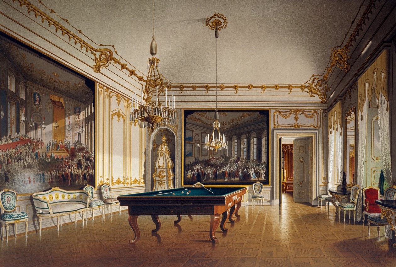 Billardværelse i Imperial Apartments, Schönbrunn Palace (UNESCO World Heritage Listswed av Austrian School