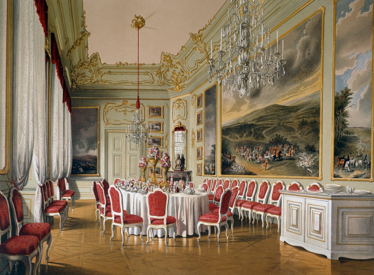 Spisestue i Imperial Apartments, Schönbrunn Palace (UNESCO World Heritage Listswed av Austrian School