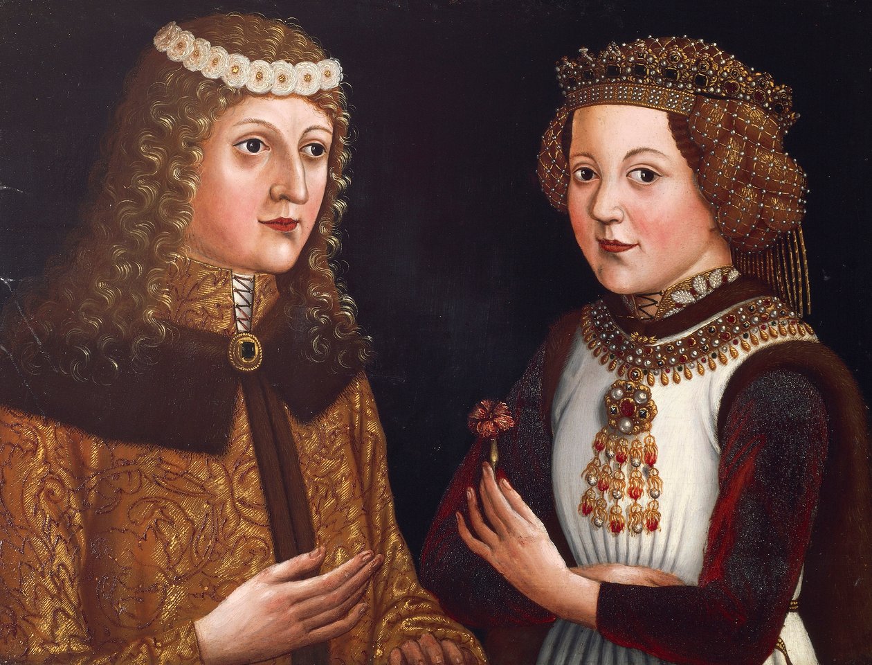 Ladislaus Postum kung av Böhmen  Magdalena av Valois av Austrian School