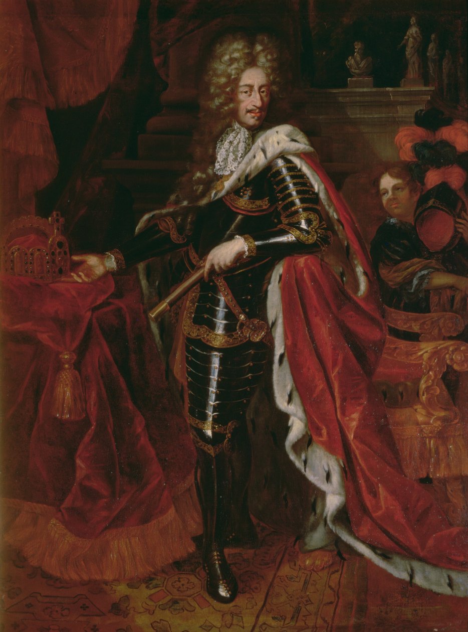 Portræt af Leopold I, den hellige romerske kejser (1640-1705) swed av Austrian School