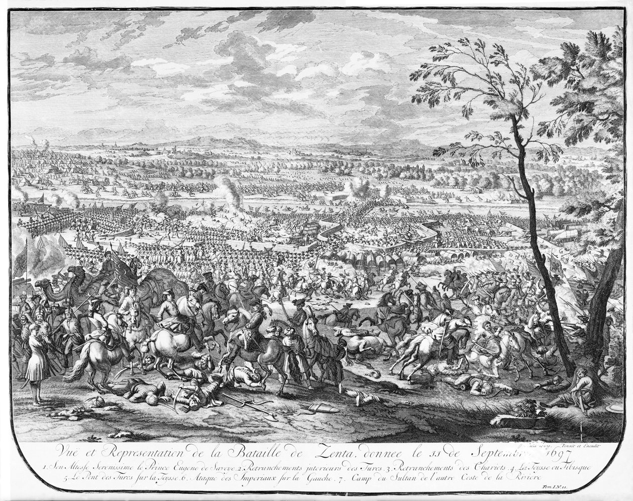 Slaget vid Zenta, 1697 av Austrian School