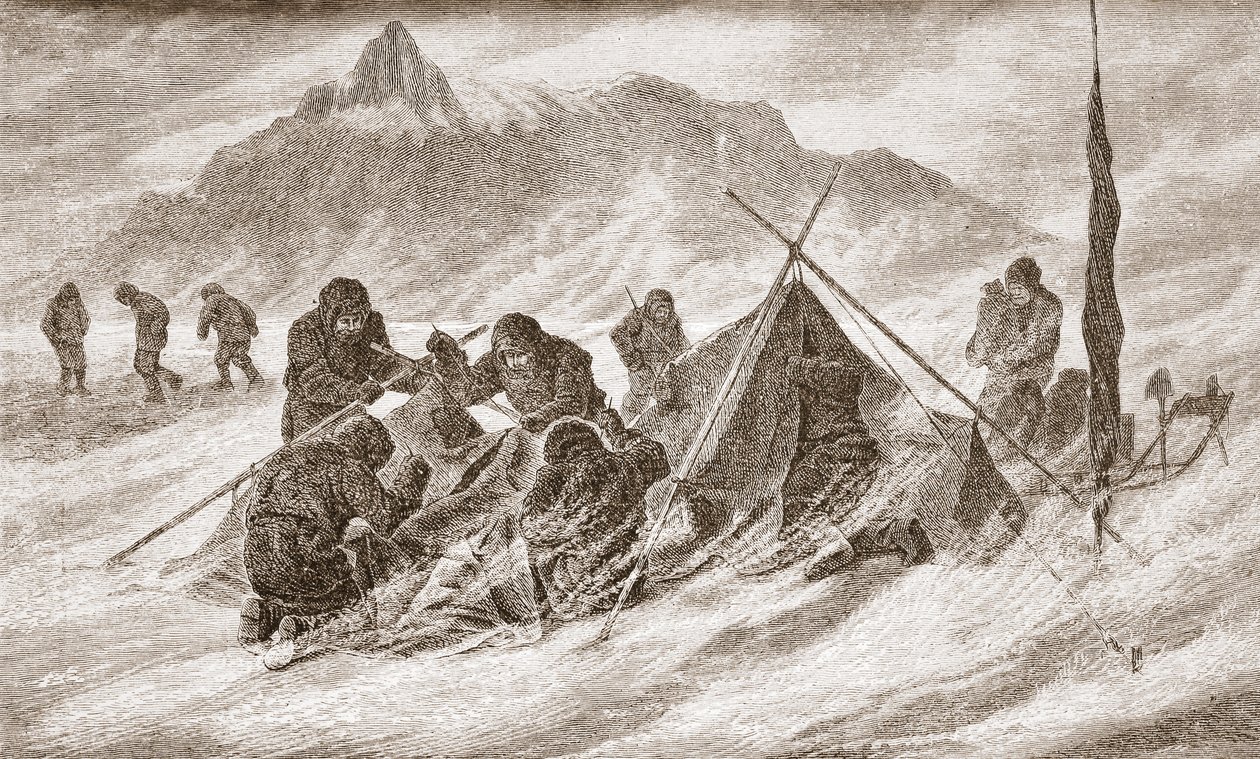 Revan förstoras under en snöstorm, 1876 av Austrian School