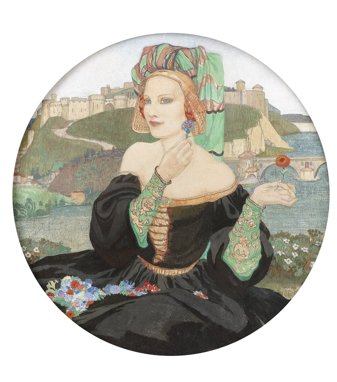 The Chria, ca 1929 (tempera ombord) (för detaljer se 244476) av Averil Mary Burleigh