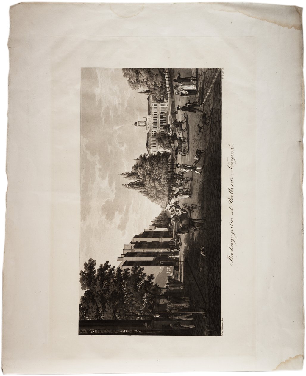 Broadway, New York, från en Atlas of the United States, 1824 (akvatint) av Axel Leonhard Klinckowström