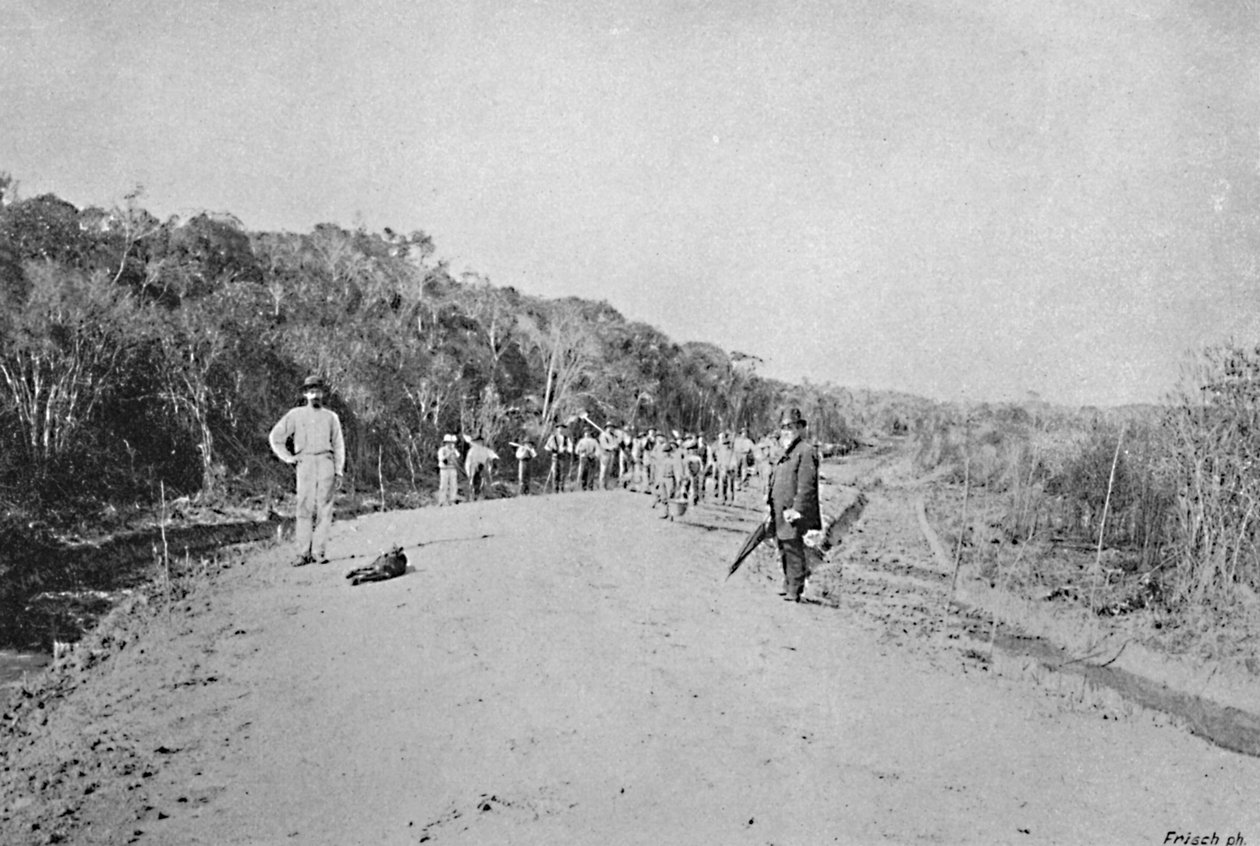 Byggande av en SAO-motorväg. Bernard, 1895 av Axel Frick