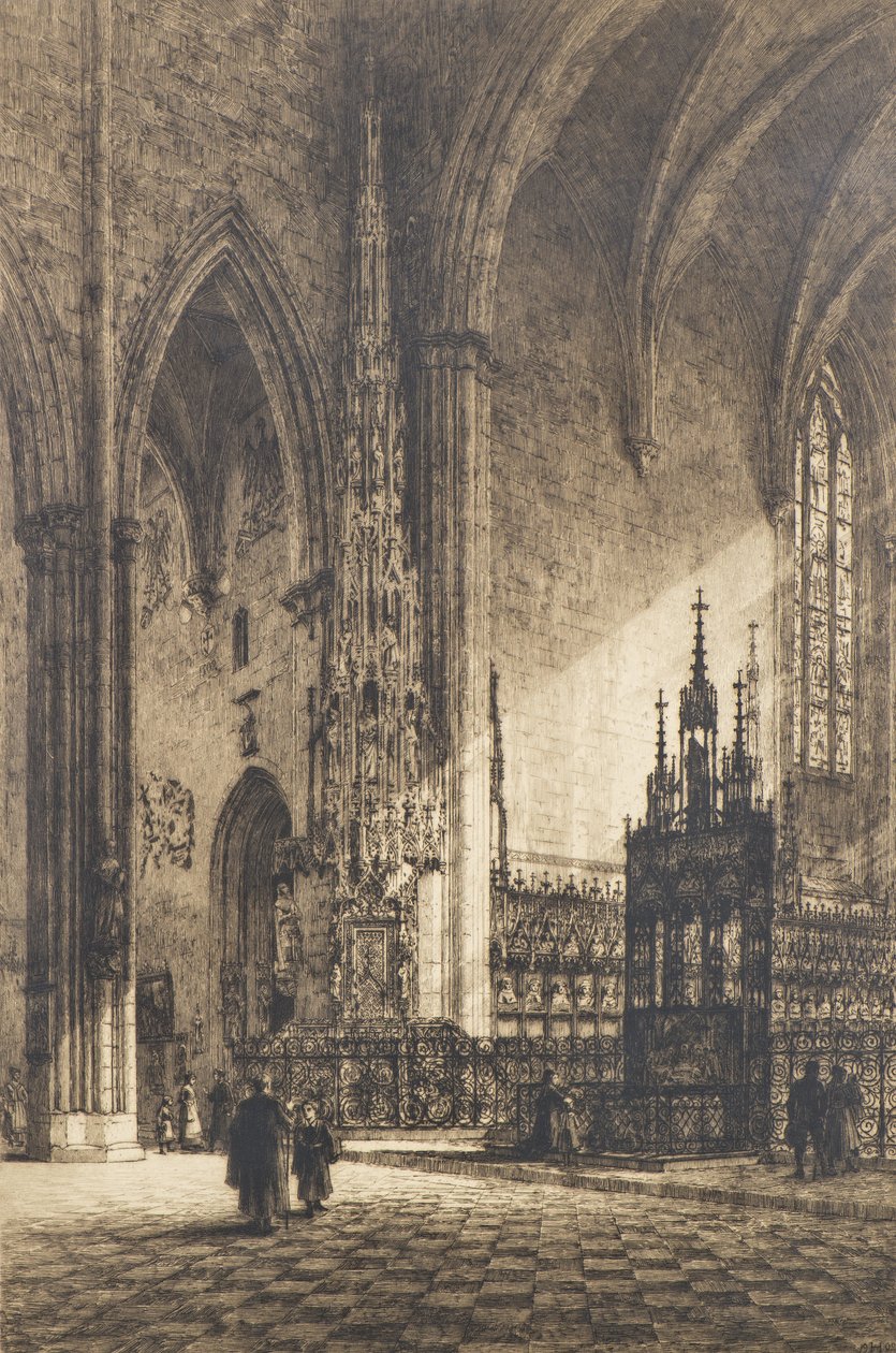Ulms katedral, ca 1902 (etsning) av Axel Haig