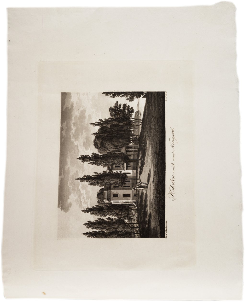 Hoboken mittemot New York, från en Atlas of the United States, 1824 (akvatint) av Axel Leonhard Klinckowström