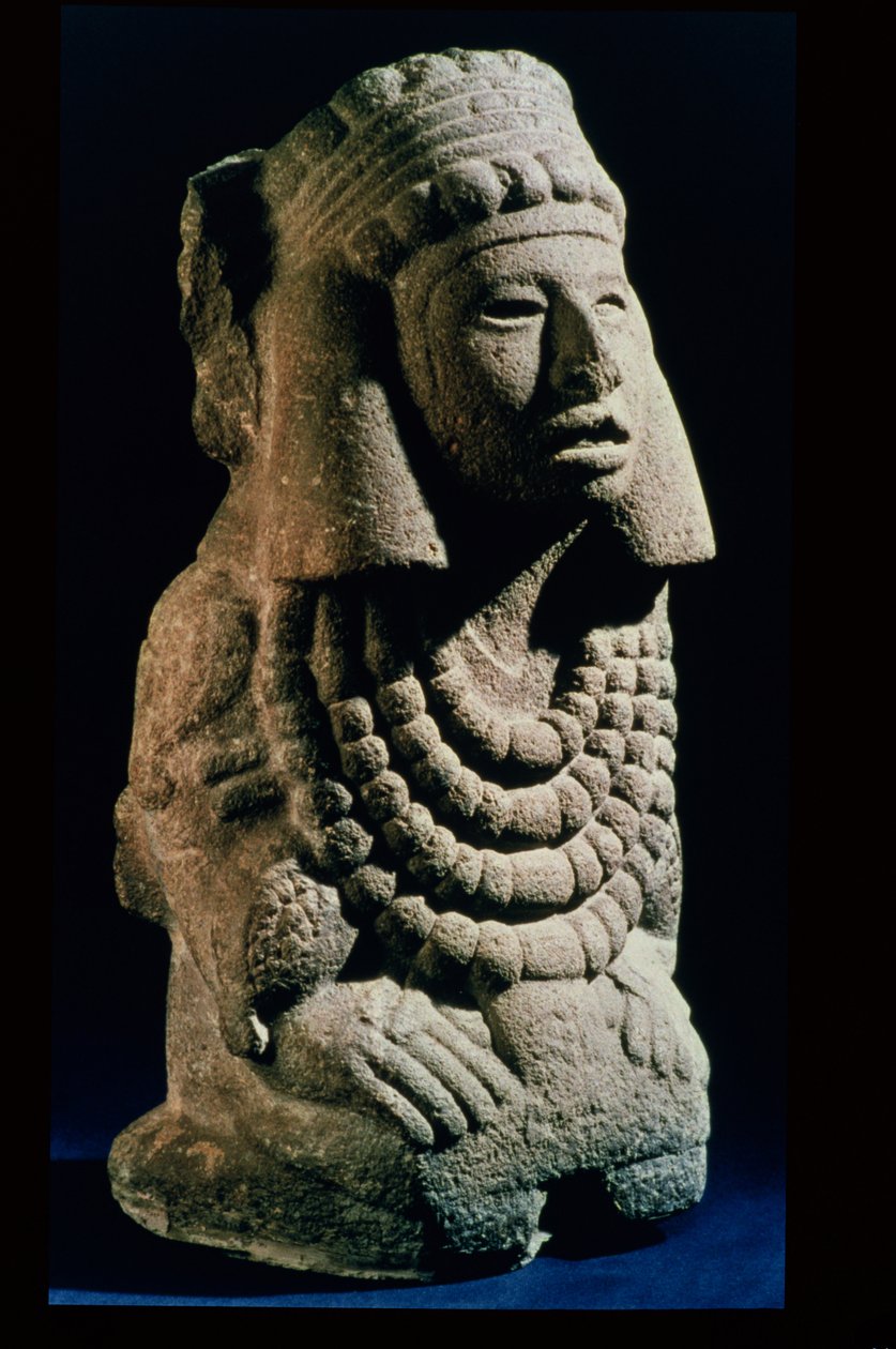 Gudinnan Chalchihuitlicue, hittad i Mexikos dal, 1300-1500 e.Kr. av Aztec