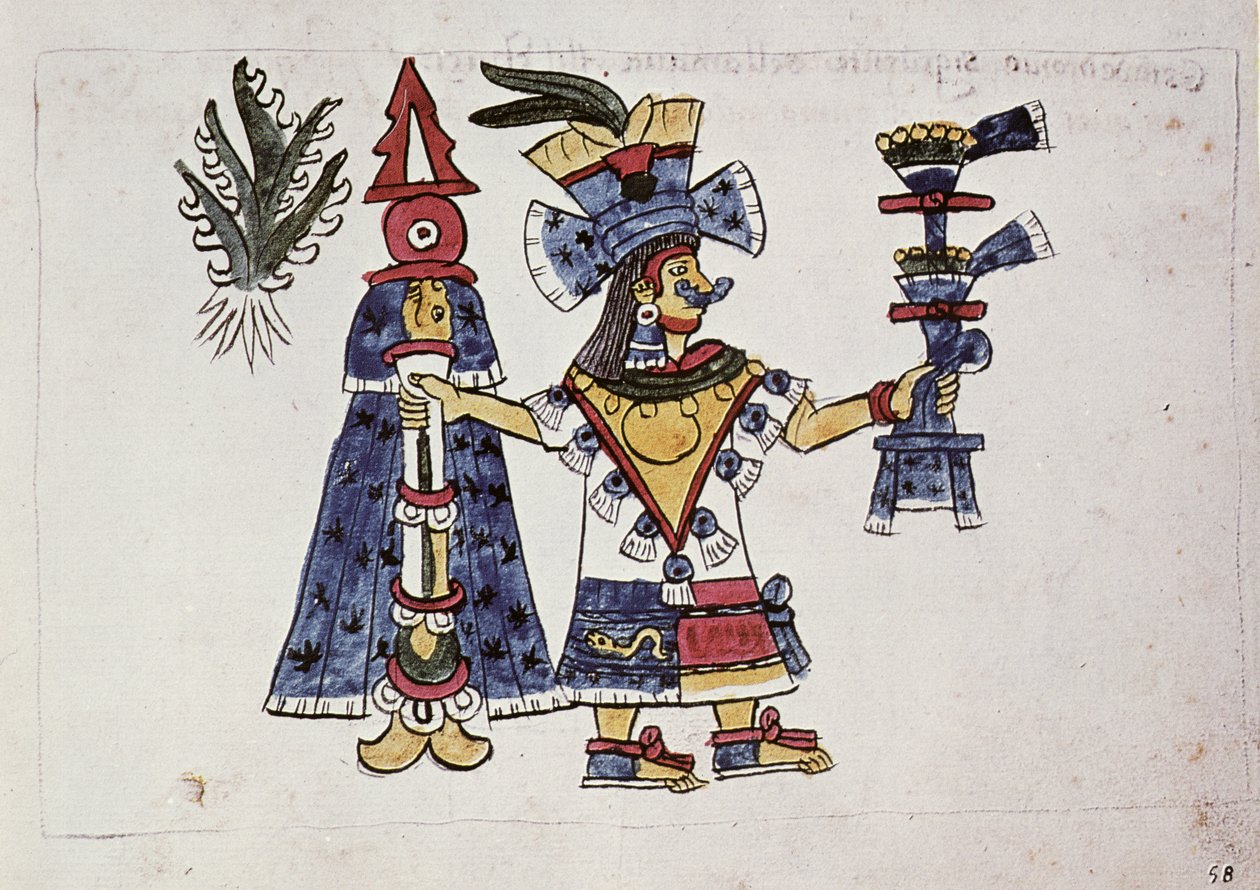 Gudinnan Mayahuel, från Codex Magliabechiano av Aztec