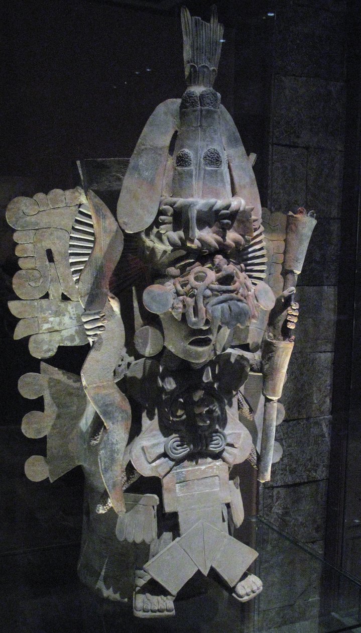 Rökelsebrännare i form av guden Nappatecuhtli, Tlahuac, sen postklassisk period, ca 1500 av Aztec