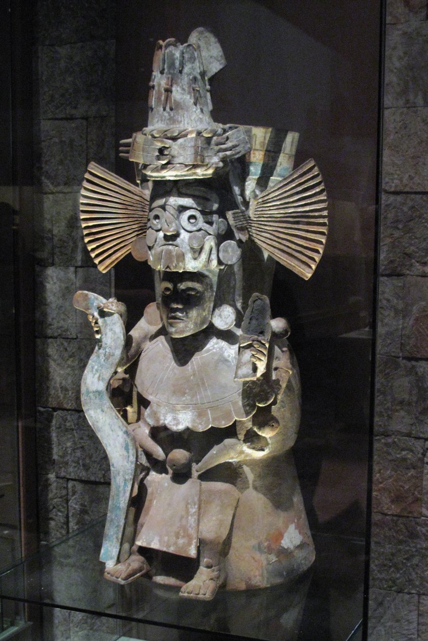 Rökelsebrännare i form av guden Tlaloc, Tlahuac, sen postklassisk period, ca 1500 av Aztec