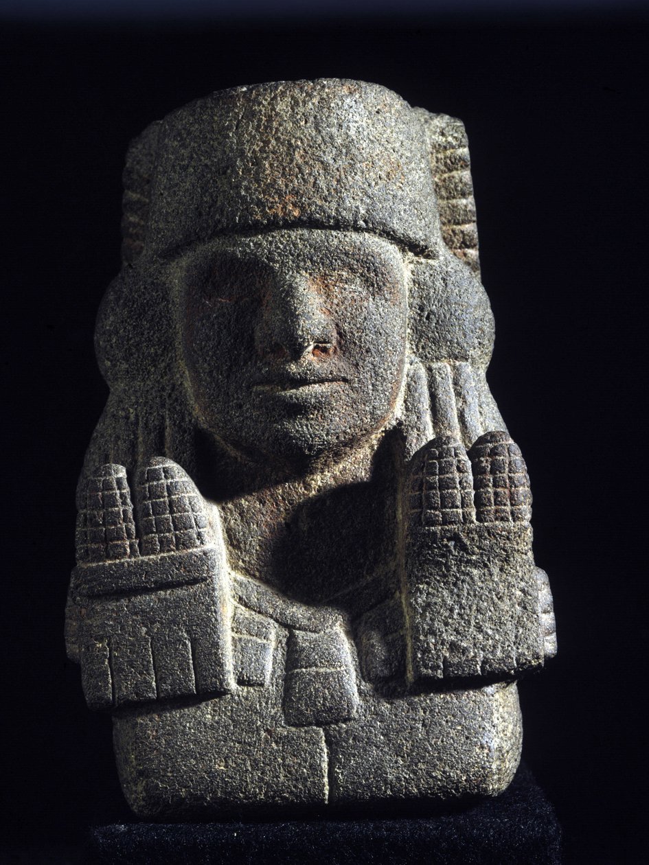 Aztec Art: representation av Chicomecoatl (kallad ausi Xilonen), jungfruns och fertilitetens gudinna. Nationalmuseet för antropologi, Mexiko av Aztec Aztec