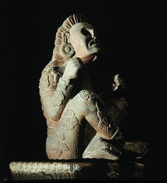Xochipilli (se även 207566), Sen efter klassisk period (1300-1521) (sten) av Aztec Aztec