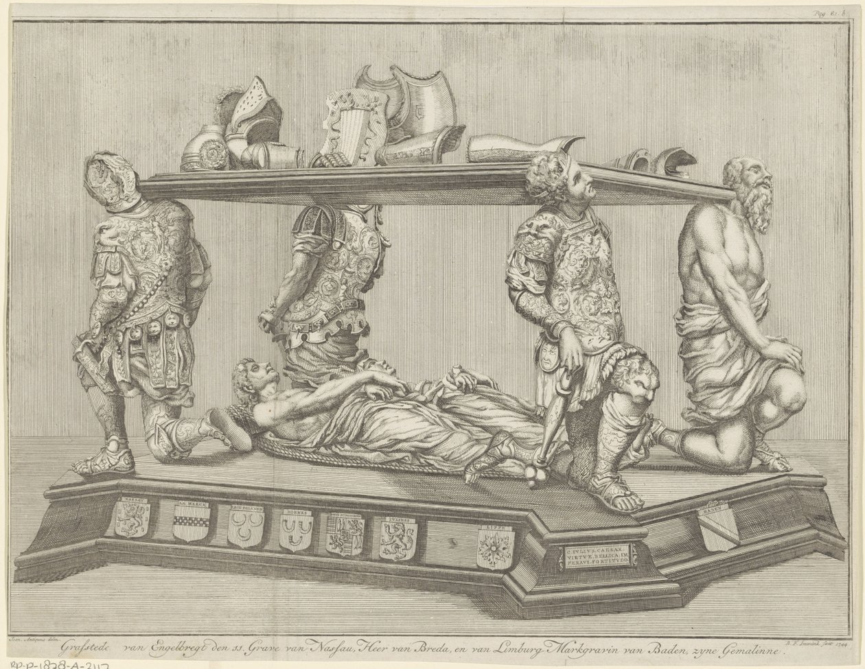 Gravmonument för Engelbrecht II, greve av Nassau-Dillenburg-Breda, 1504 av B.F. Immink