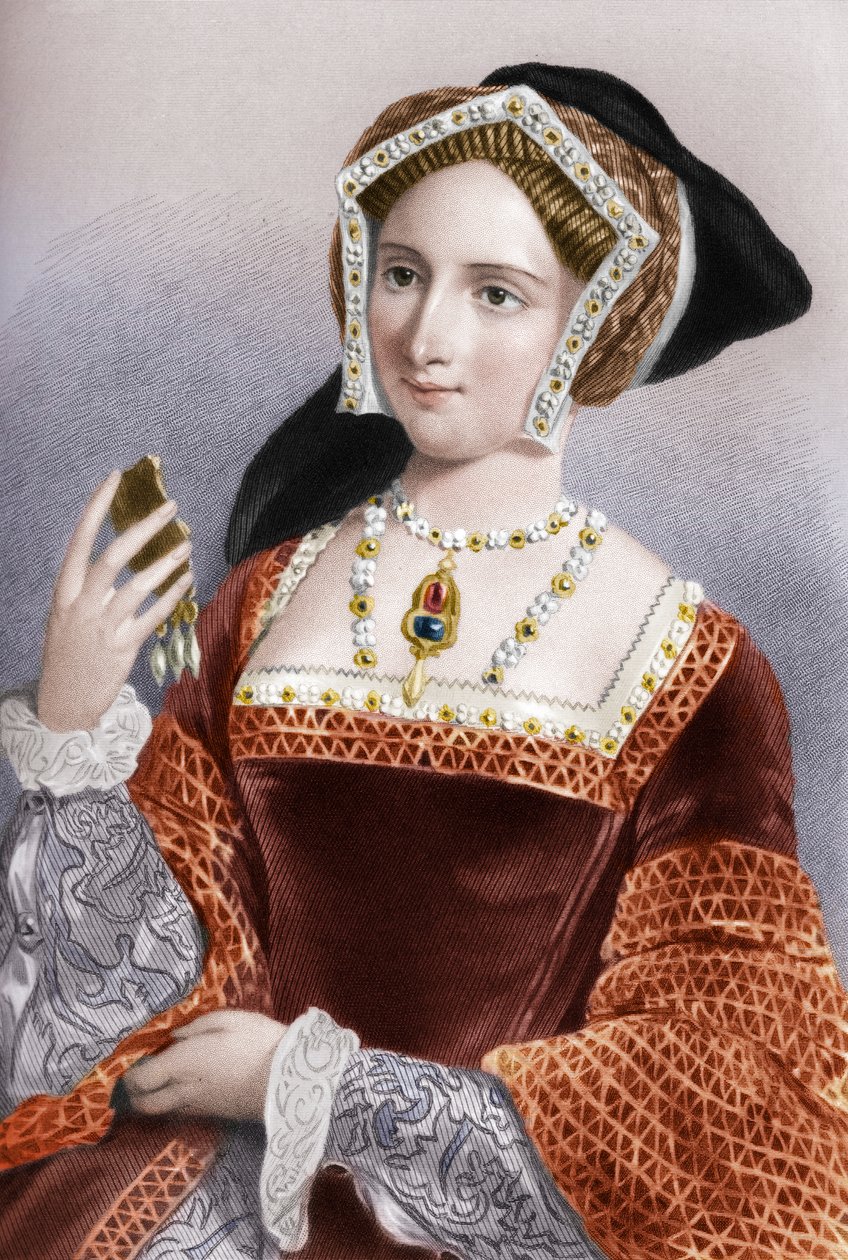 Jane Seymour 1509-1537, den tredje hustru till kung Henry VIII, 1851 av B. Eyles