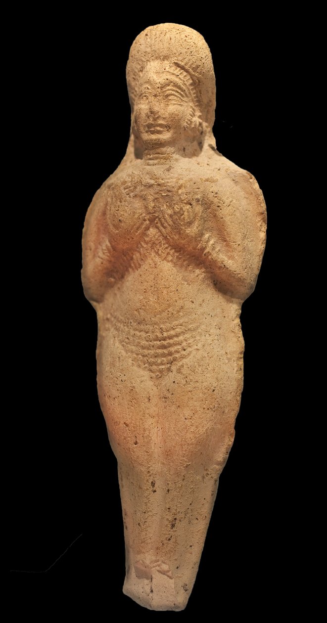 Figur av naken kvinna. Terrakotta, Babylon, 2:a årtusendet f.Kr. Musee de la Castre, Cannes. av Babylonian