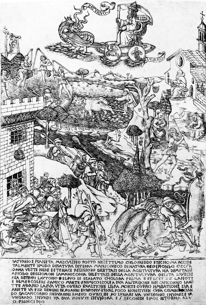 Saturnus, ca 1464 av Baccio Baldini