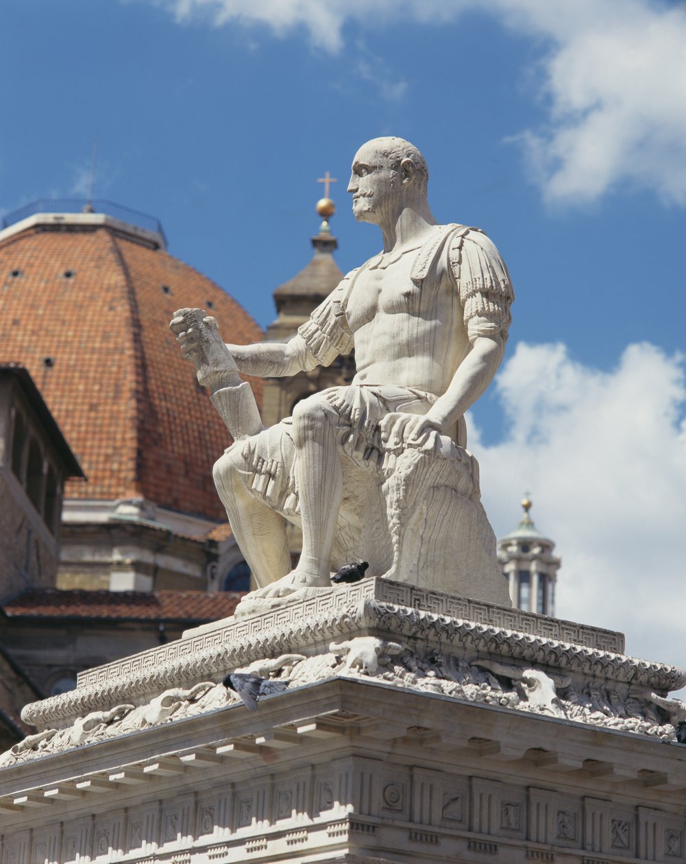 Monument till Giovanni dalle Bande Nere, Piazza San Lorenzo, Florens (marmor) av Baccio Bandinelli
