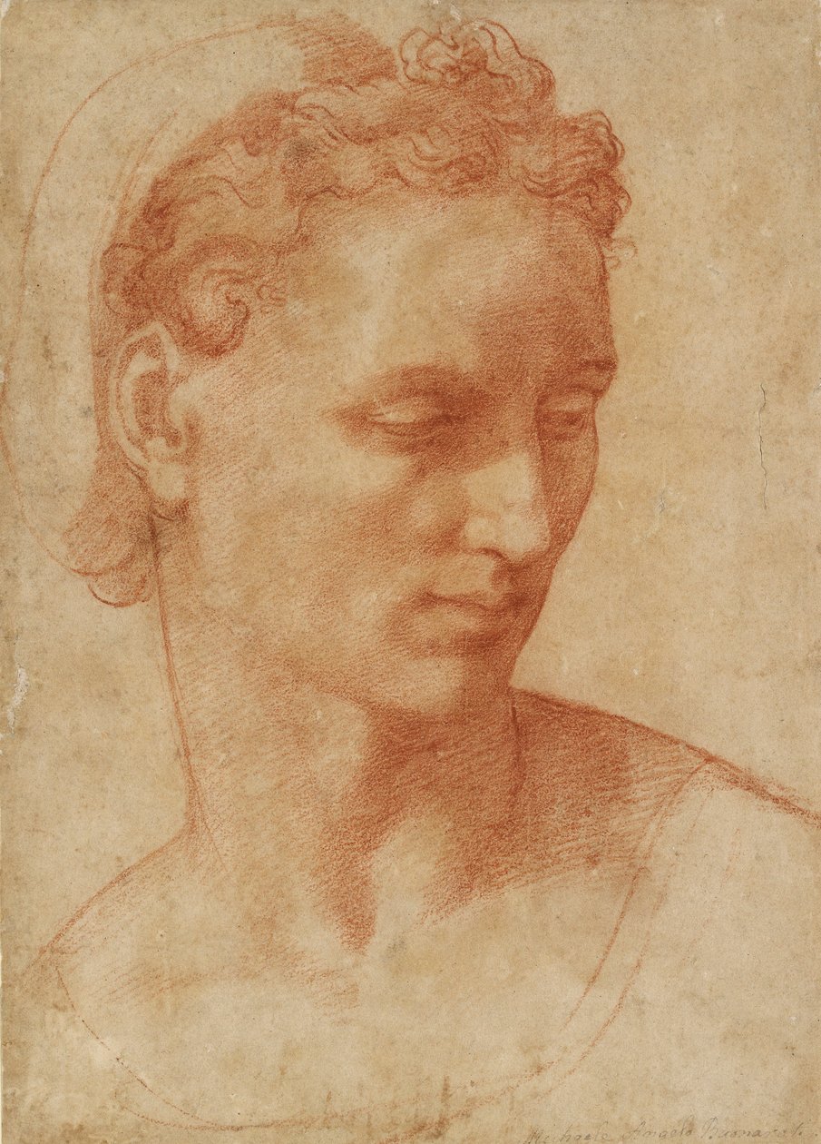 Head of a Woman, tidigt 1500-tal av Baccio Bandinelli