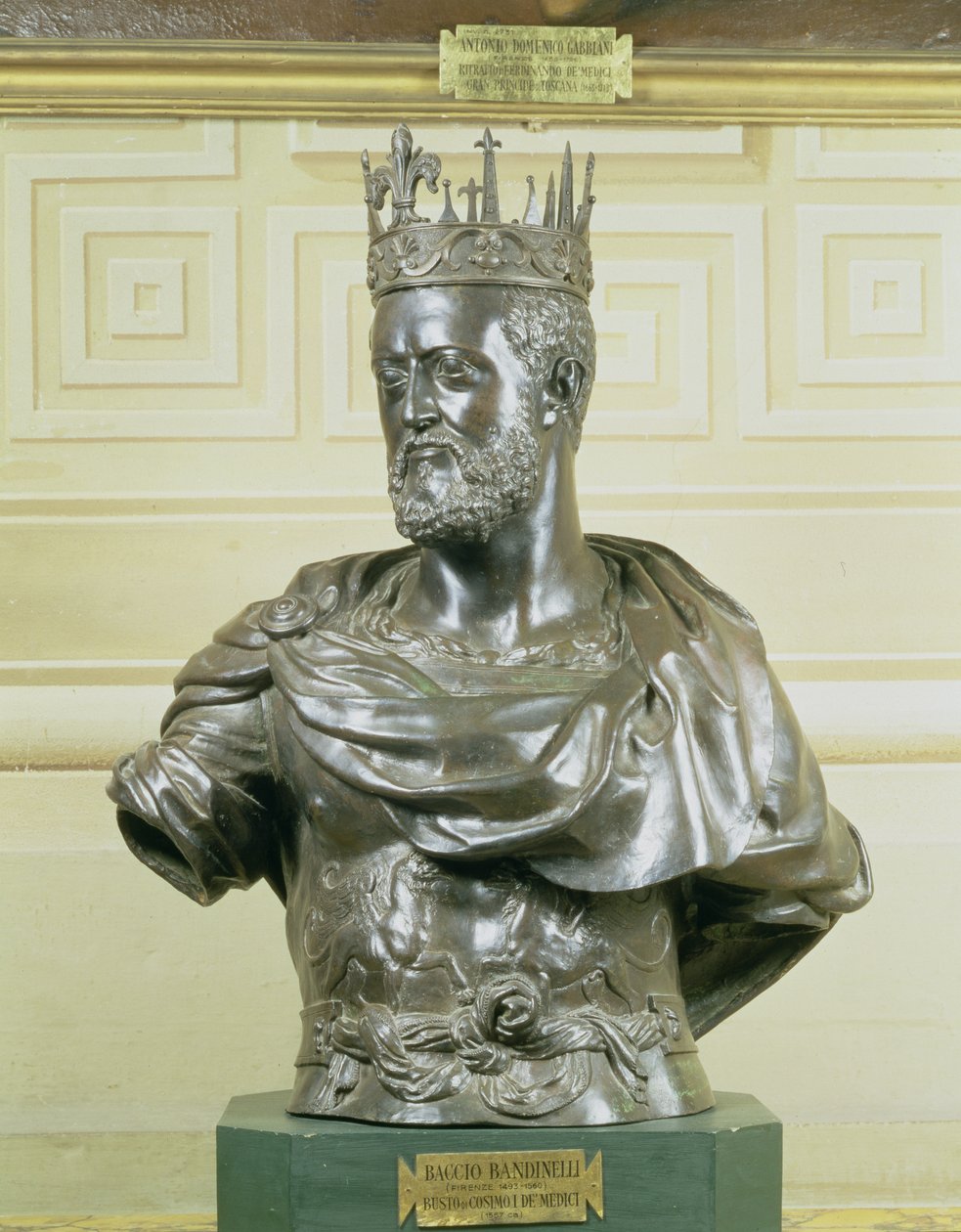 Porträttbyst av Cosimo I de Medici (1519-74) c.1557 (brons) av Baccio Bandinelli