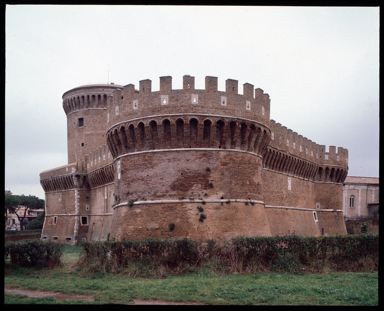 Medeltida konst: utsikt över slottet av påven Julius II (Giulio) realiserat av arkitekten Baccio Pontelli (ca 1450-1494), Gregoriopoli av Baccio Pontelli