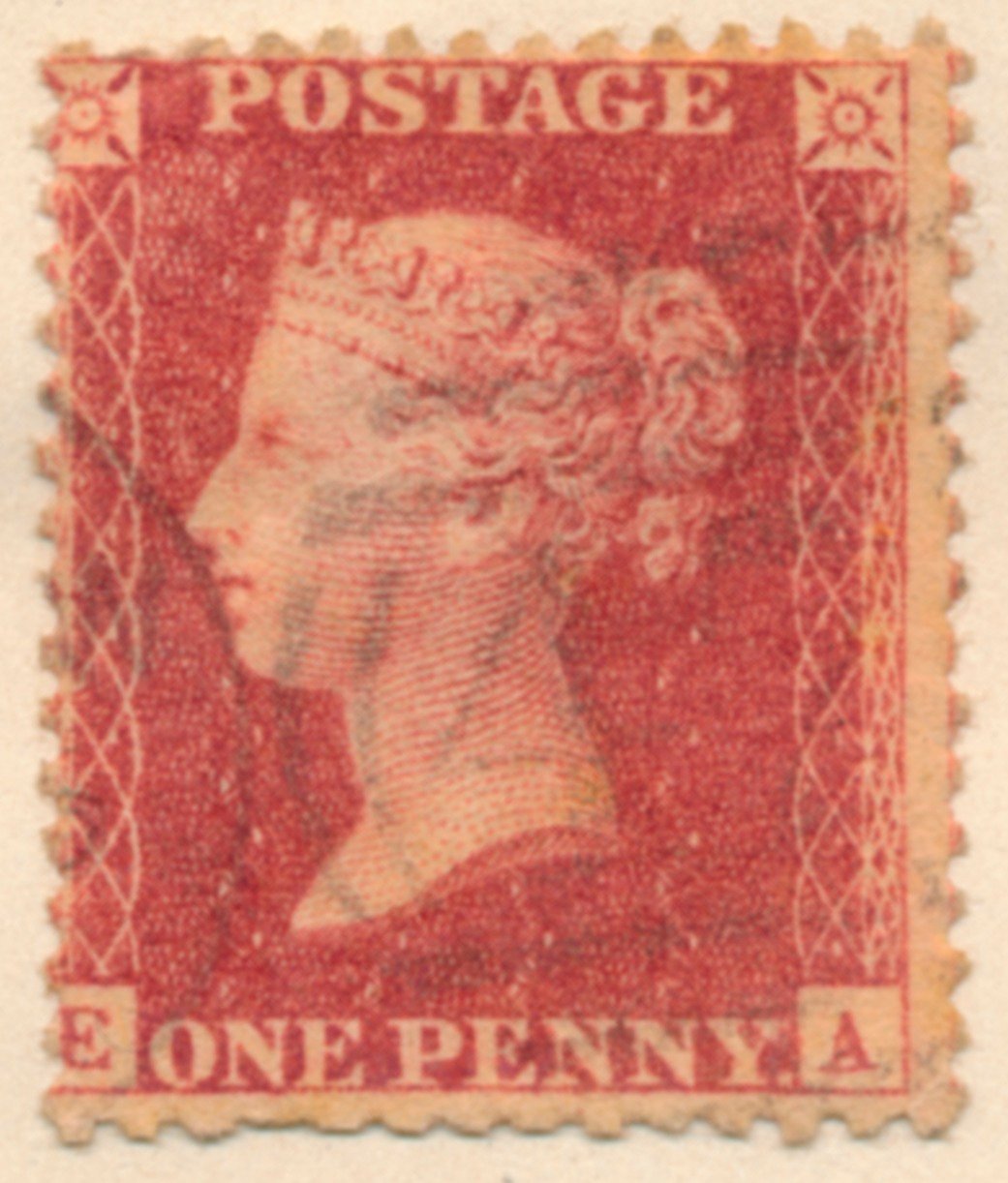 The Penny Red-frimärke, 1841 av Bacon and Co Perkins