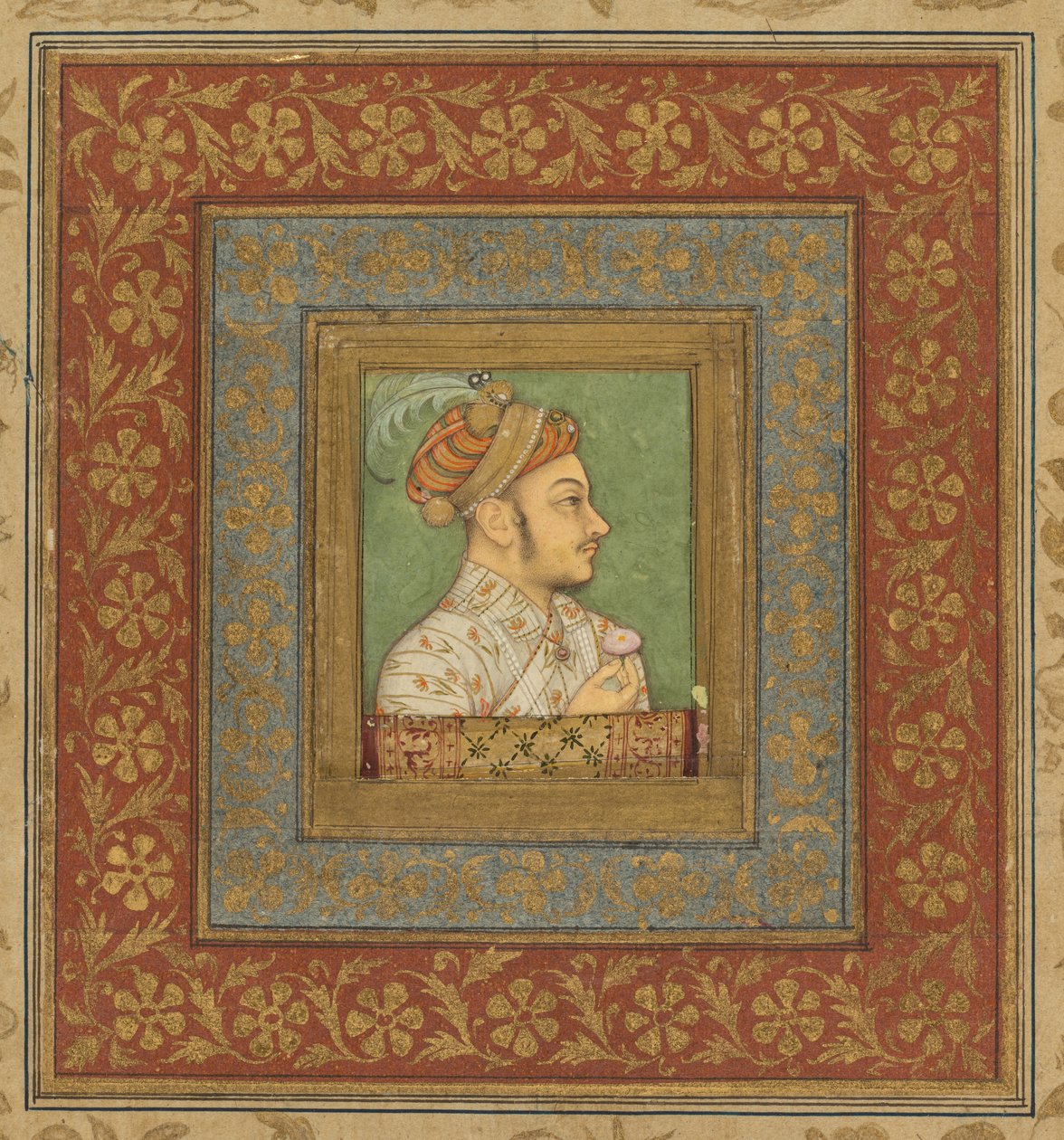 Porträtt av Murad Bakhsh 1624-1661, ca. 1635. av Balchand