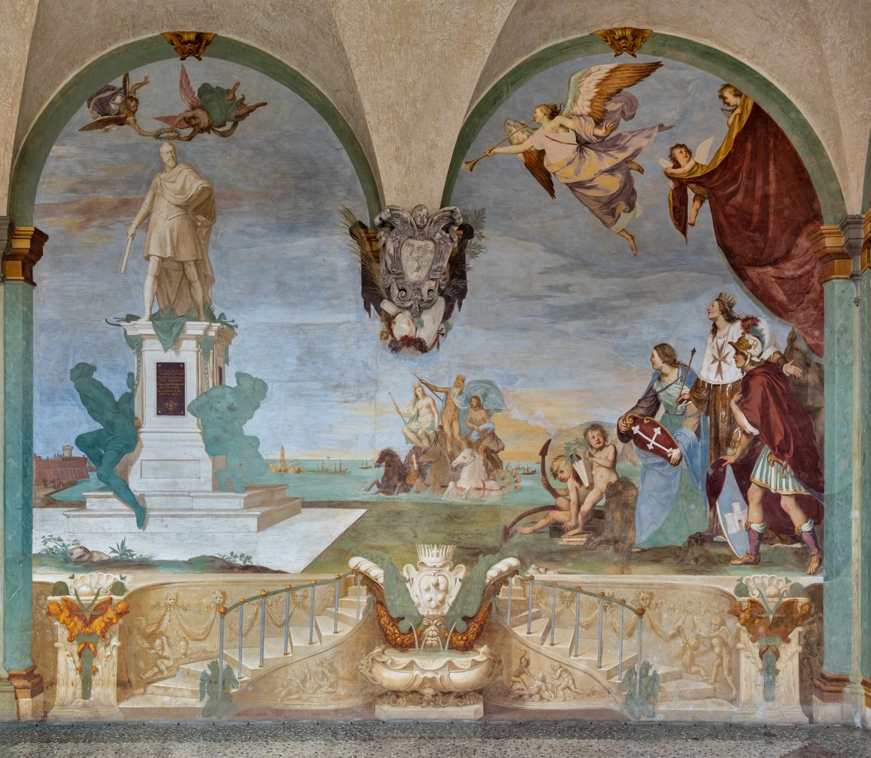 Toscanas dominans över havet av Baldassare (1611-89) Franceschini