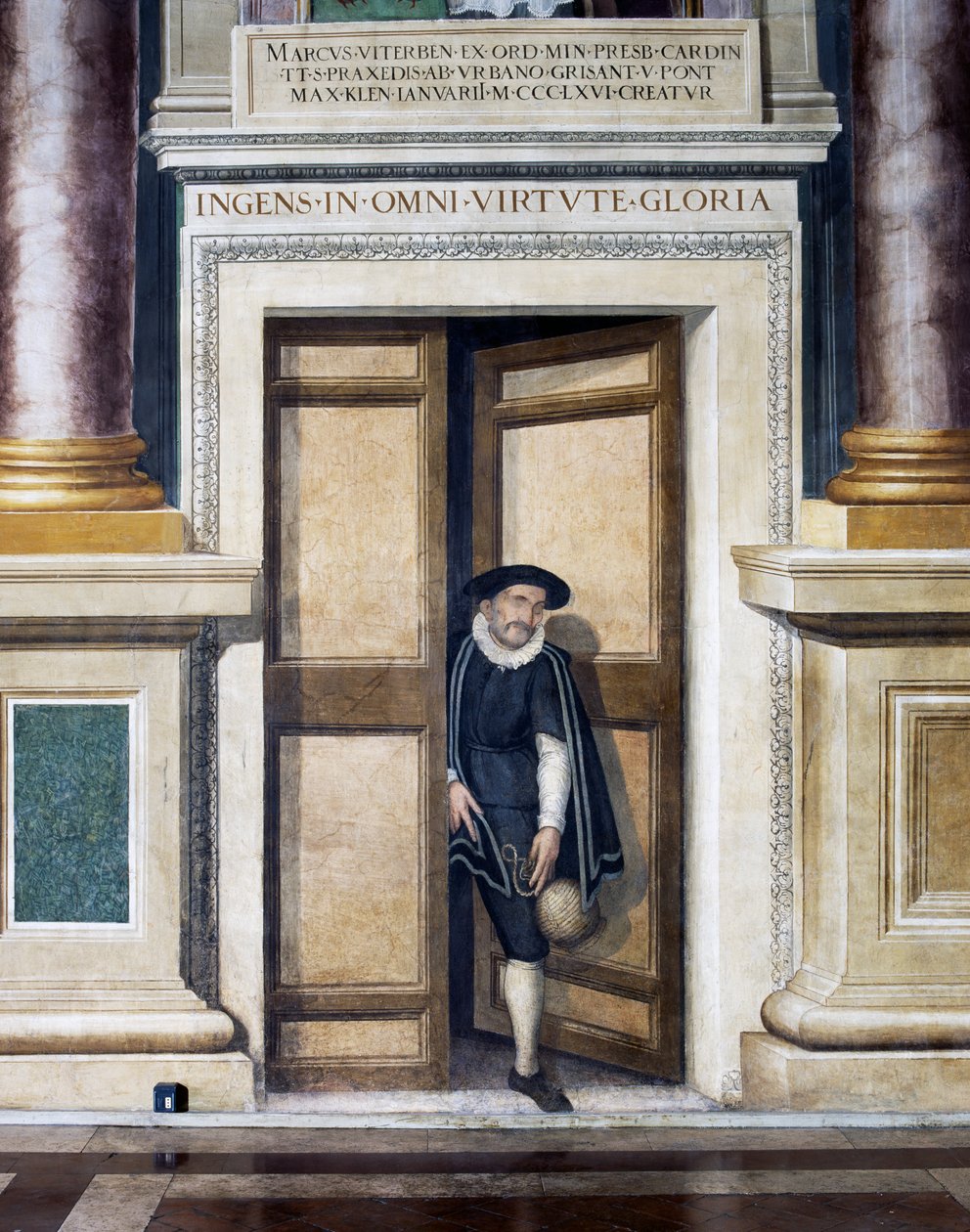 Falsk dörr (1500-talet), av Baldassare Croce (1558-1628), fresk, södra väggen i Regal Room, Rådhuset, Rom, Lazio, Italien av Baldassare Croce