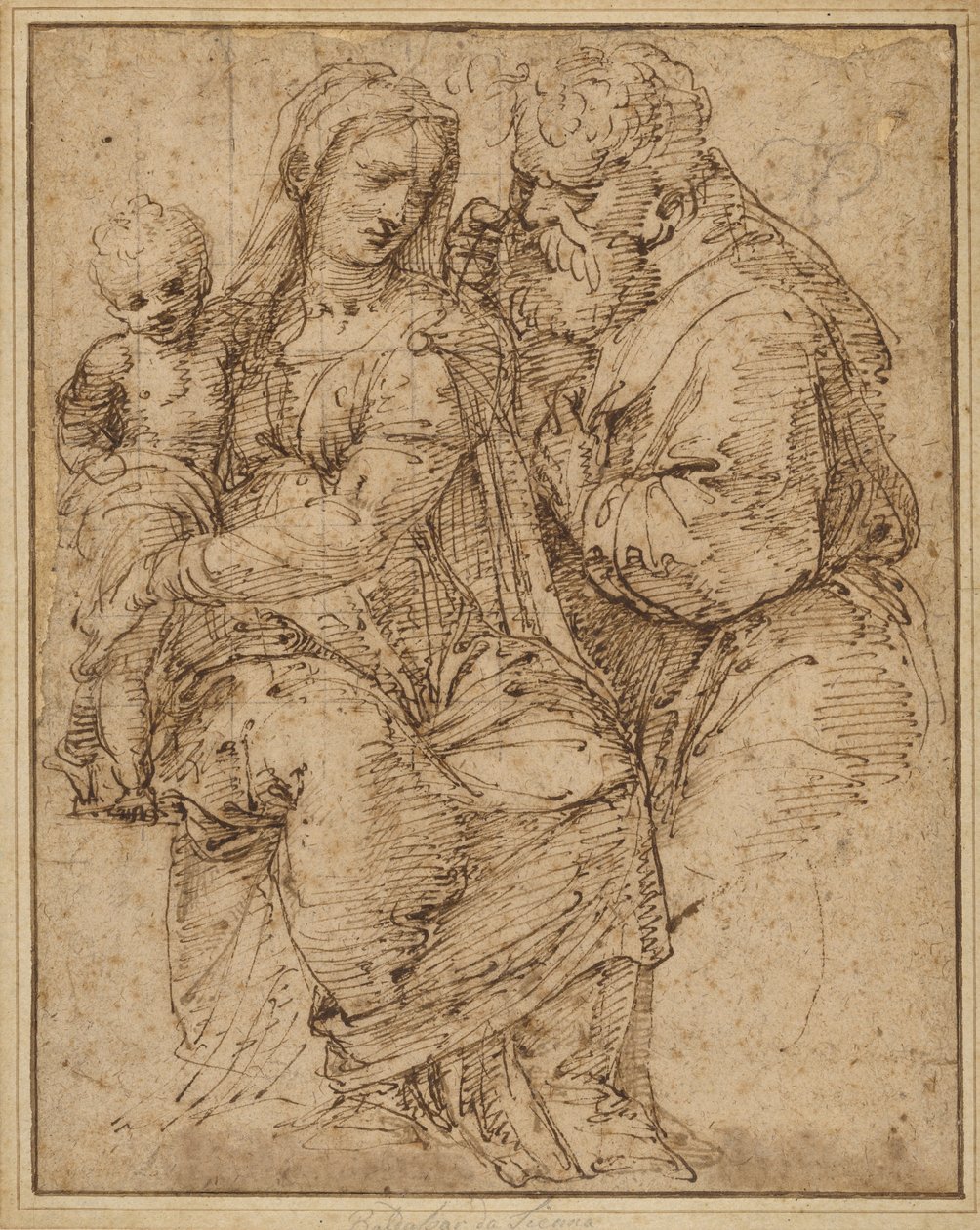 Den heliga familjen av Baldassare Peruzzi
