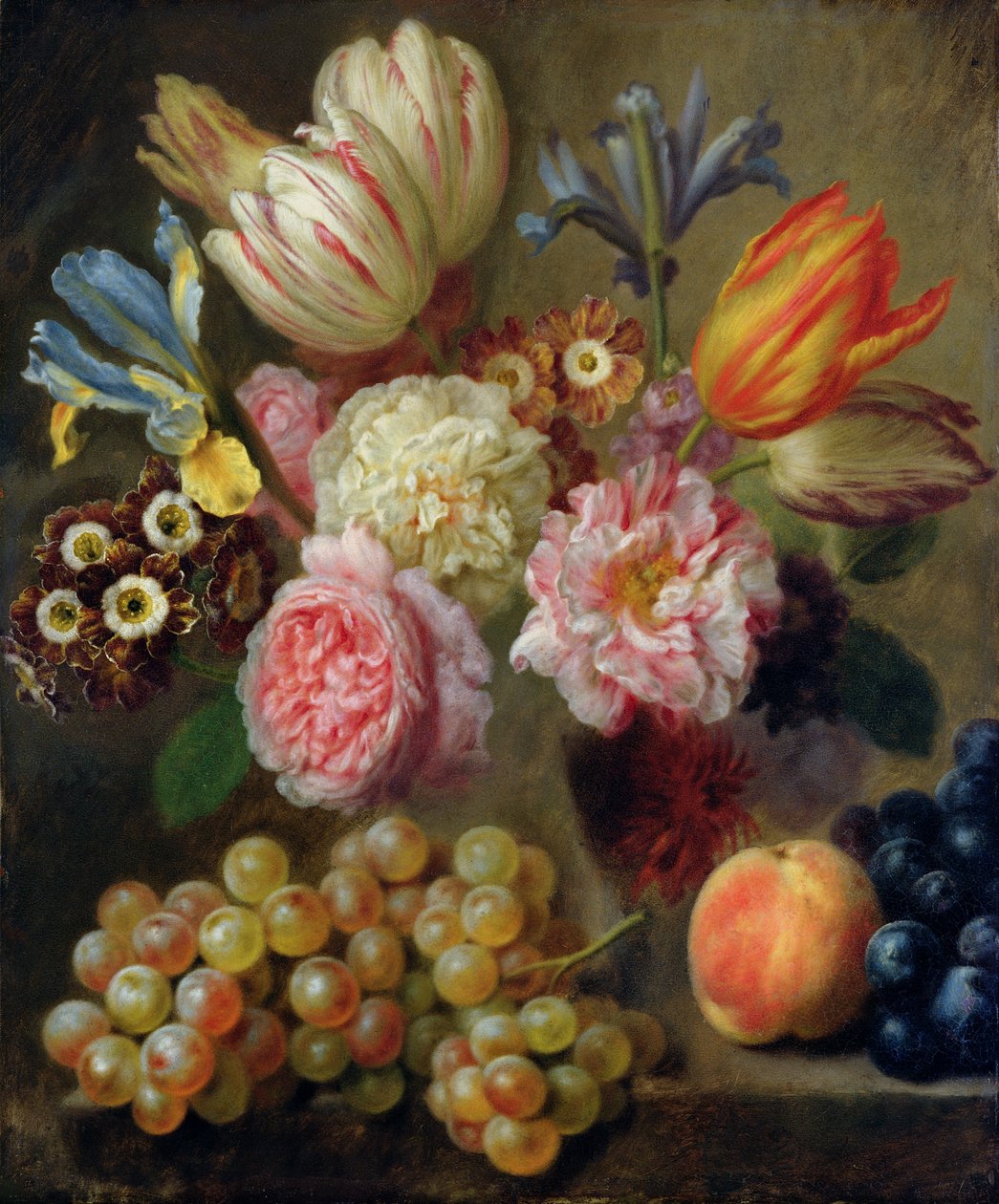 Blomsterstudie (olja på koppar) av Balthasar Denner